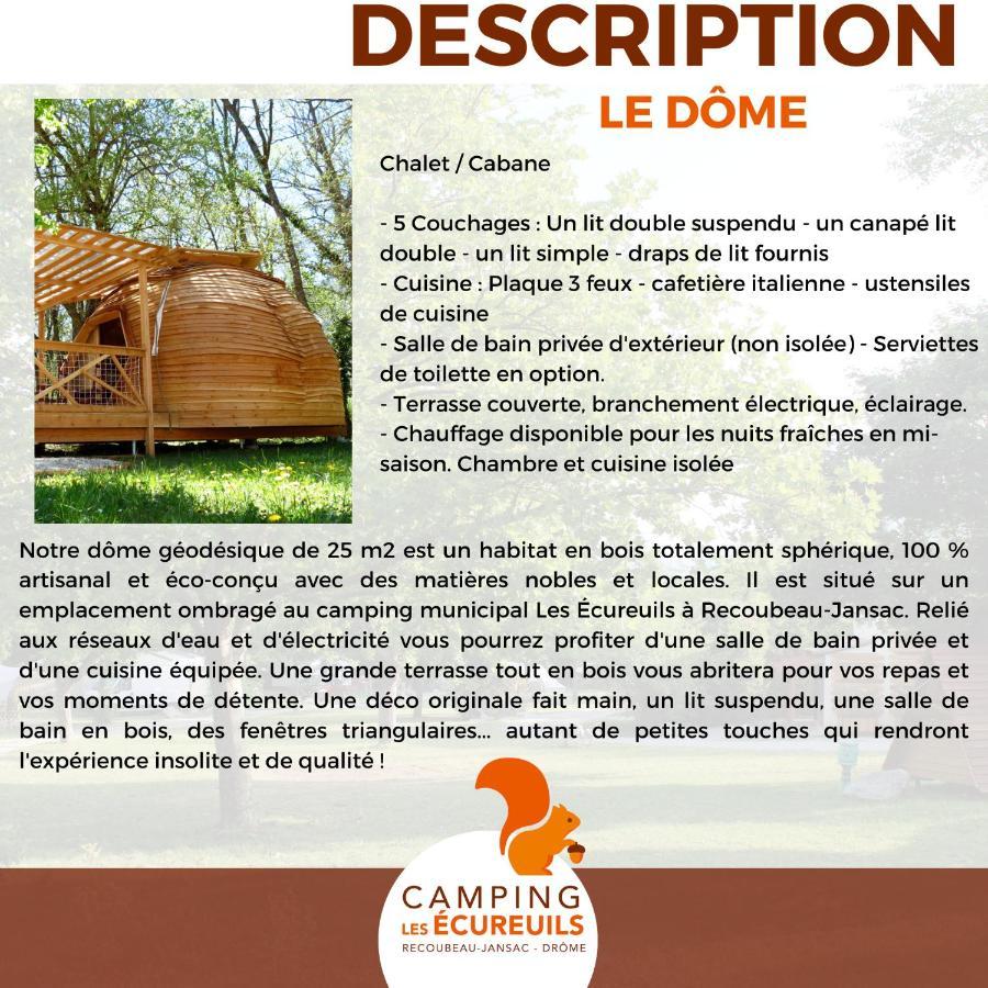 Habitat Createur - Hebergements Insolites Au Camping Municipal "Les Ecureuils" Recoubeau-Jansac ภายนอก รูปภาพ